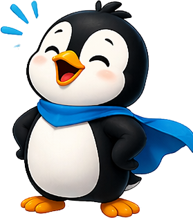 Překvapený tučňák Pingu
